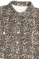 Leopard Cropped Jean Jacket