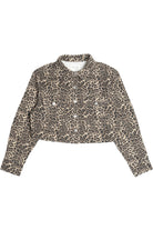 Leopard Cropped Jean Jacket