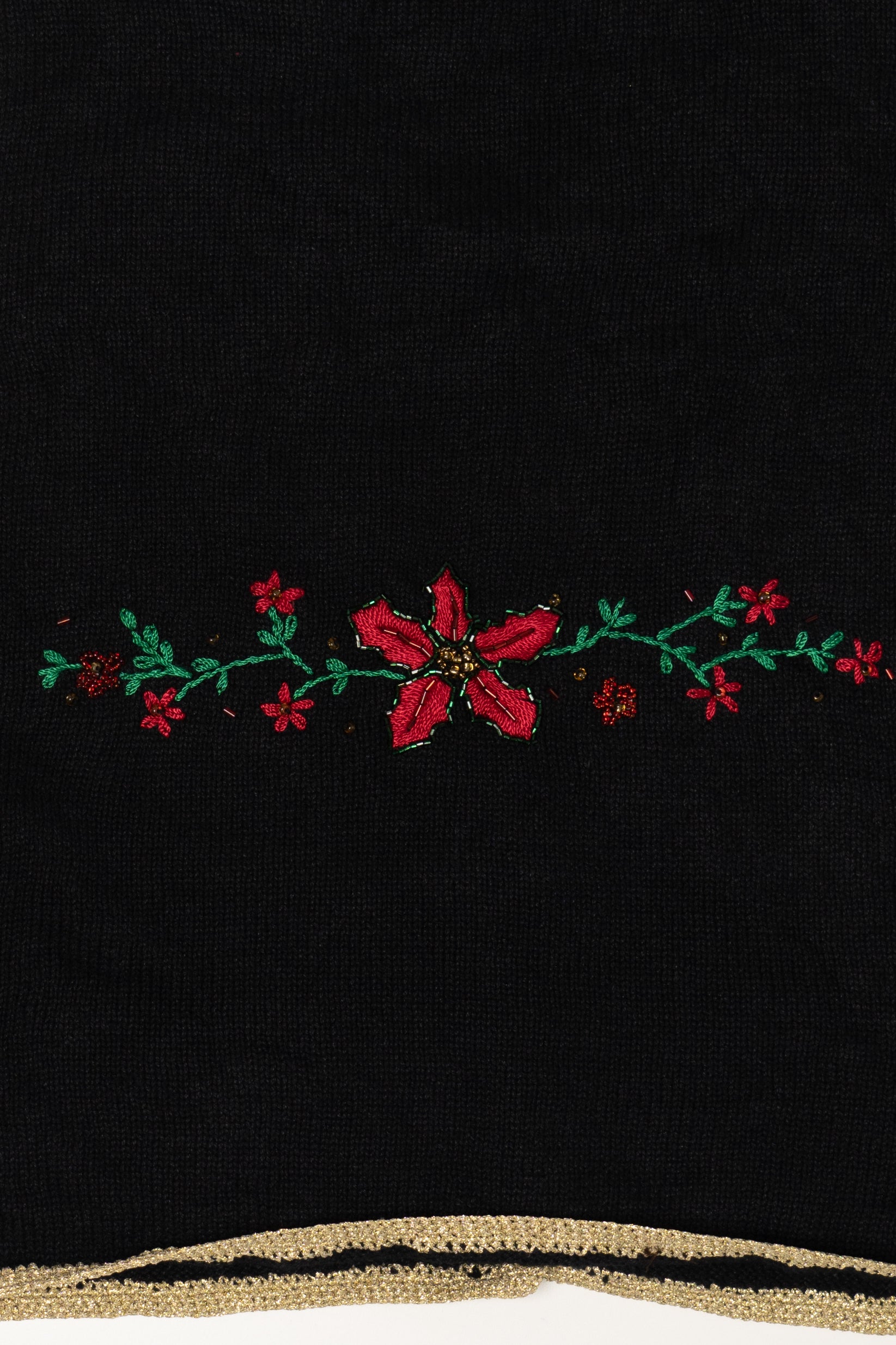 Vintage Studio Joy Flowers Ugly Christmas Vest (1990s)