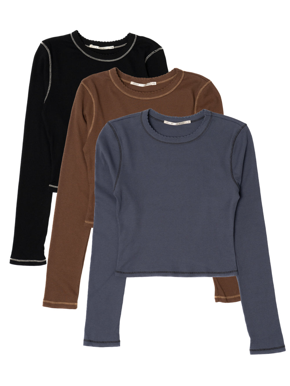 Contrast Stitch Long Sleeve Tee – Ragstock