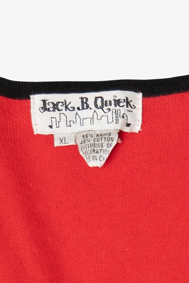 Vintage Red Jack B. Quick Ugly Christmas Cardigan (2000s)