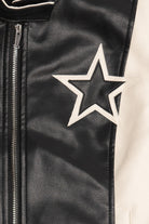 Star Patch Pleather Moto Vest