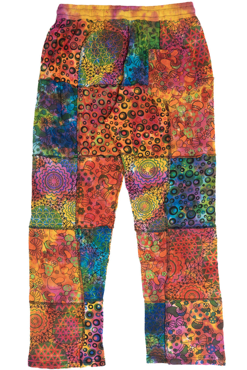 Tie Dye Mushroom Patchwork Pants – Ragstock