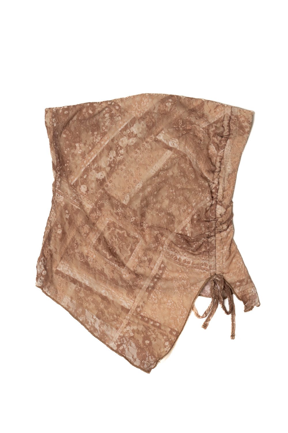 Side Ruche Lace Tube Top