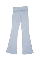 Foldover Flare Pants - Blue