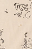 Vintage Distressed James Thurber Musicians All Over Print Single Stitch T-Shirt (1990s)