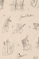 Vintage Distressed James Thurber Musicians All Over Print Single Stitch T-Shirt (1990s)