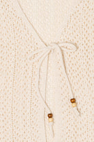 Pointelle Stitch Tie Front Vest