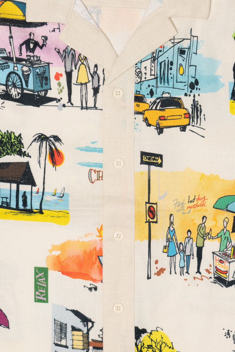 French Riviera Woven Button Up Shirt