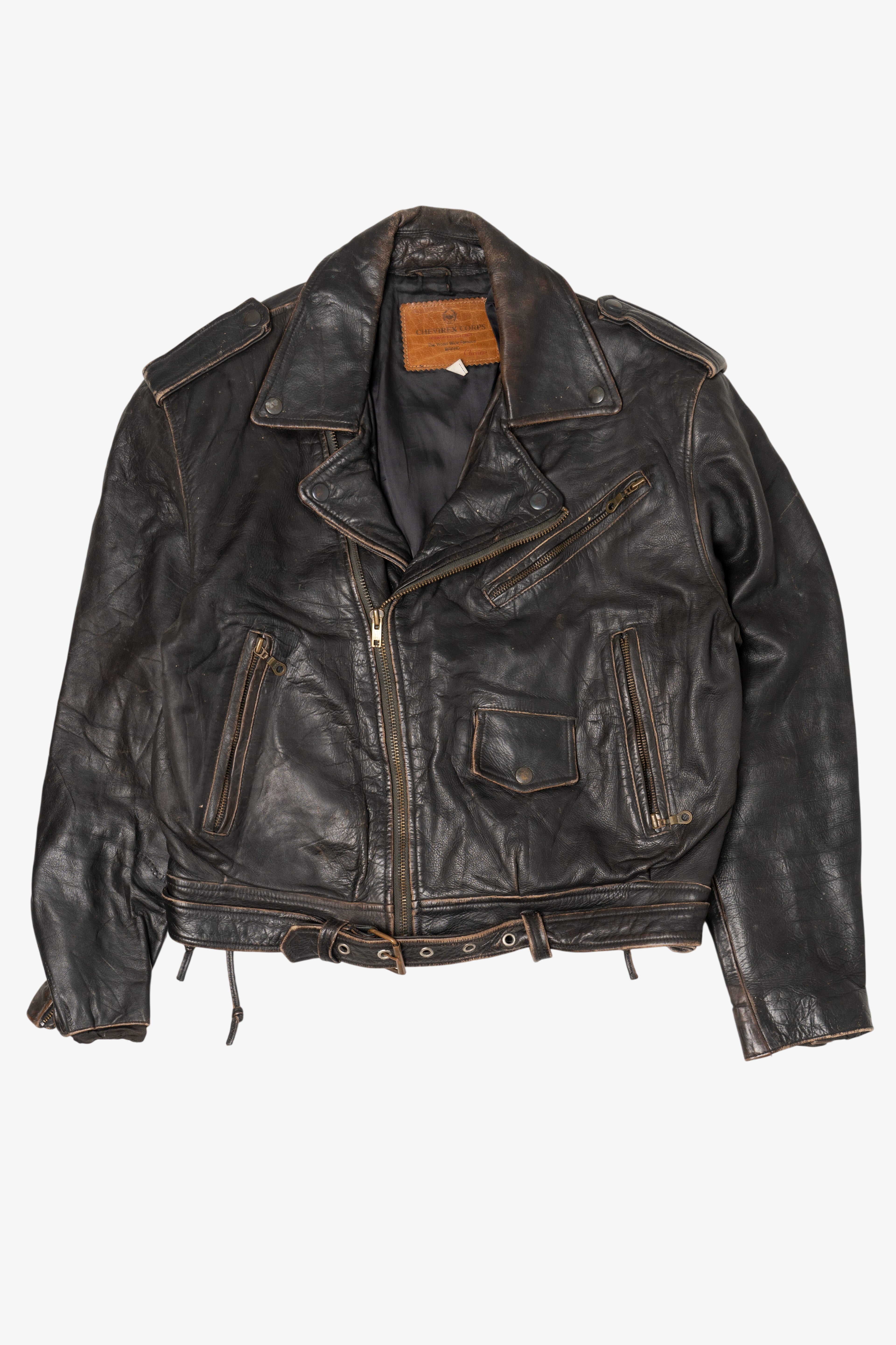 Vintage Chevirex Corps Leather Jacket (1990s)