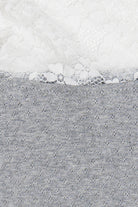 Gray Lace Hem Pointelle Shorts Detail
