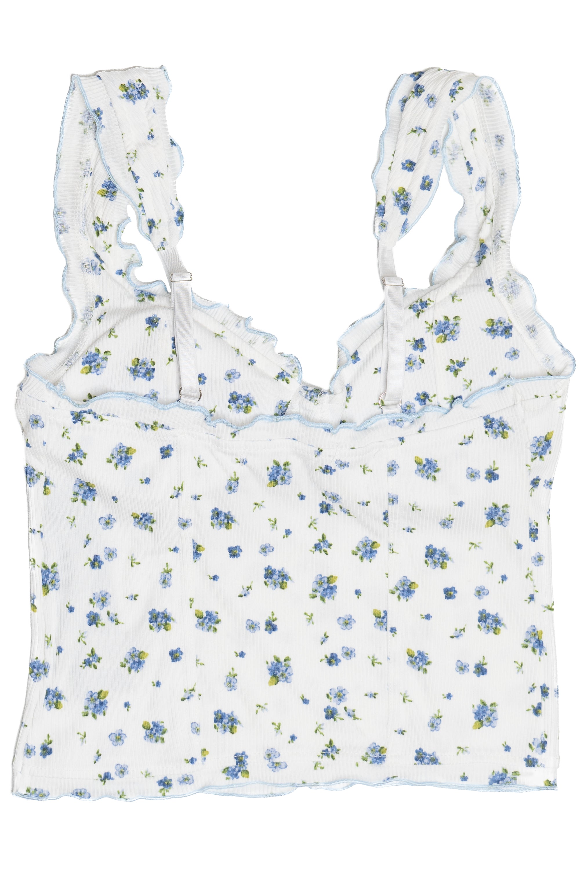 Back Of Ruffle Trim Bustier Tank