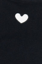 Detail Of Black Heart Cutout Seamless Tank Top