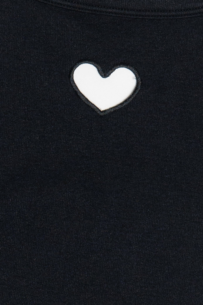 Detail Of Black Heart Cutout Seamless Tank Top