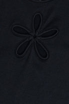Detail Of Black Flower Cut Out Seamless Tank Top