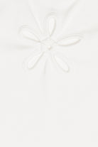 Detail Of White Flower Cut Out Seamless Tank Top