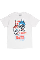 White T-Shirt With Slush Puppie Slogan and Graphic "Fun In A Cup"