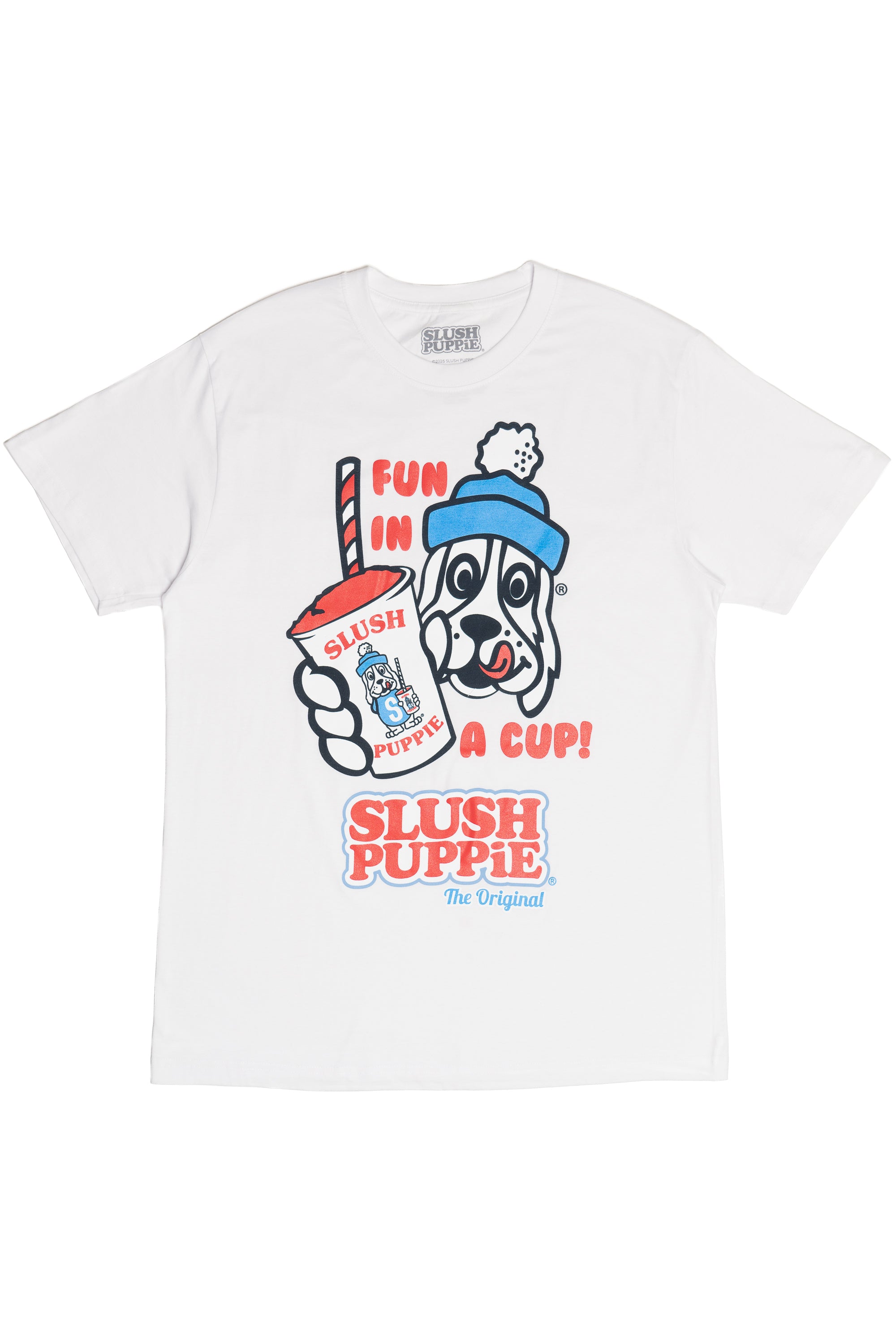 White T-Shirt With Slush Puppie Slogan and Graphic "Fun In A Cup"