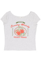 Front Of Fresh Produce Raw Hem Tee