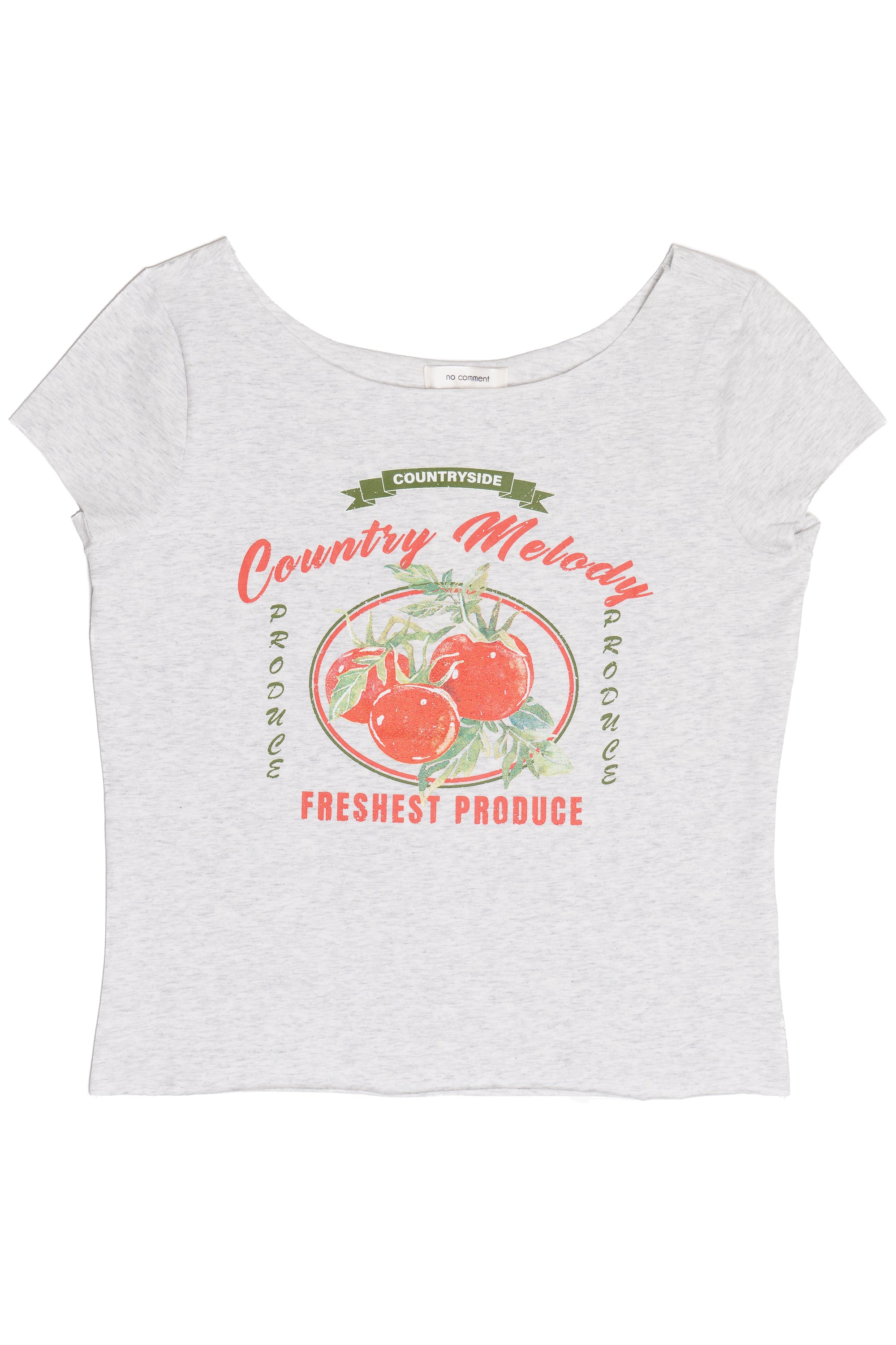 Front Of Fresh Produce Raw Hem Tee