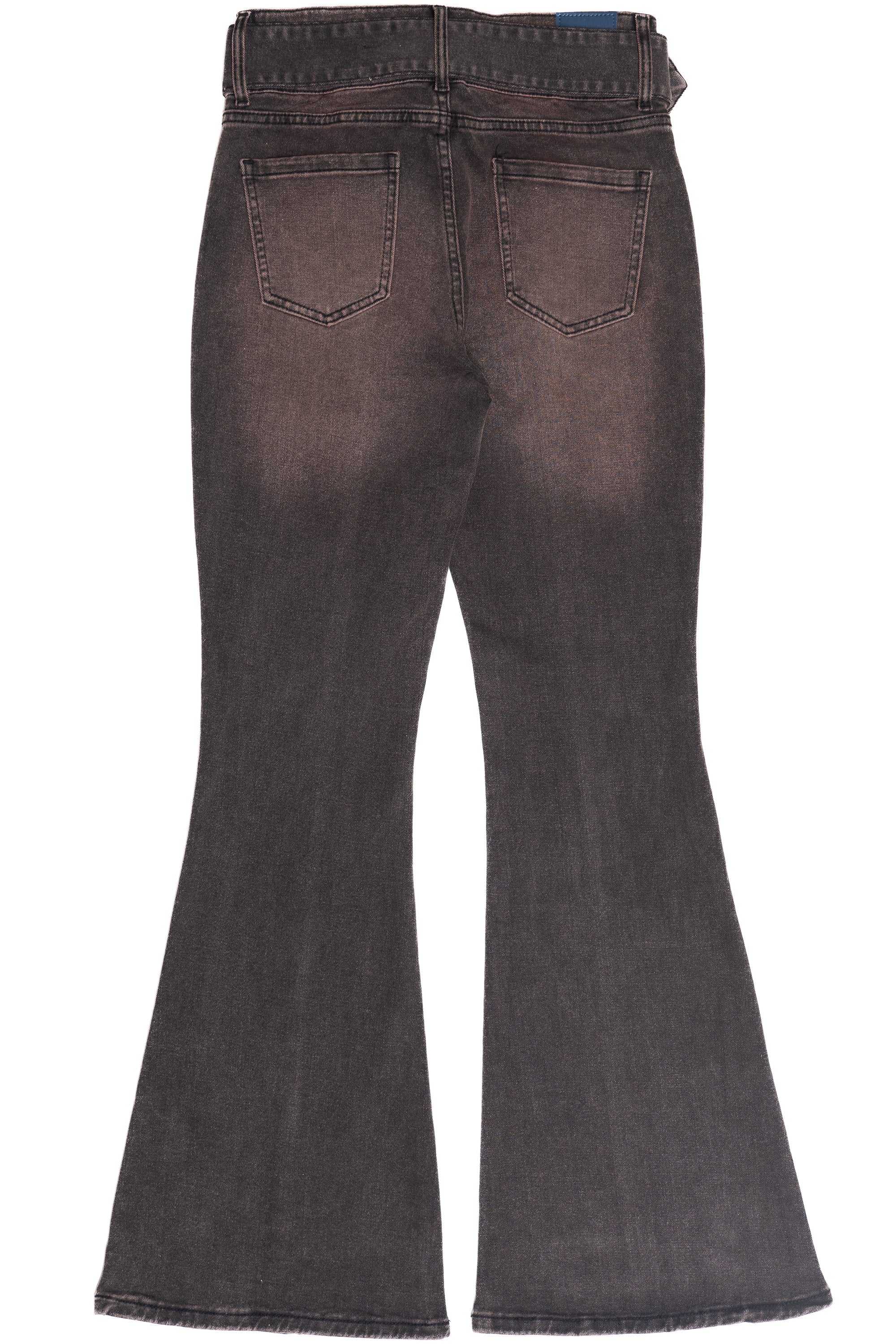 Belted Flare Grunge Wash Jeans – Ragstock