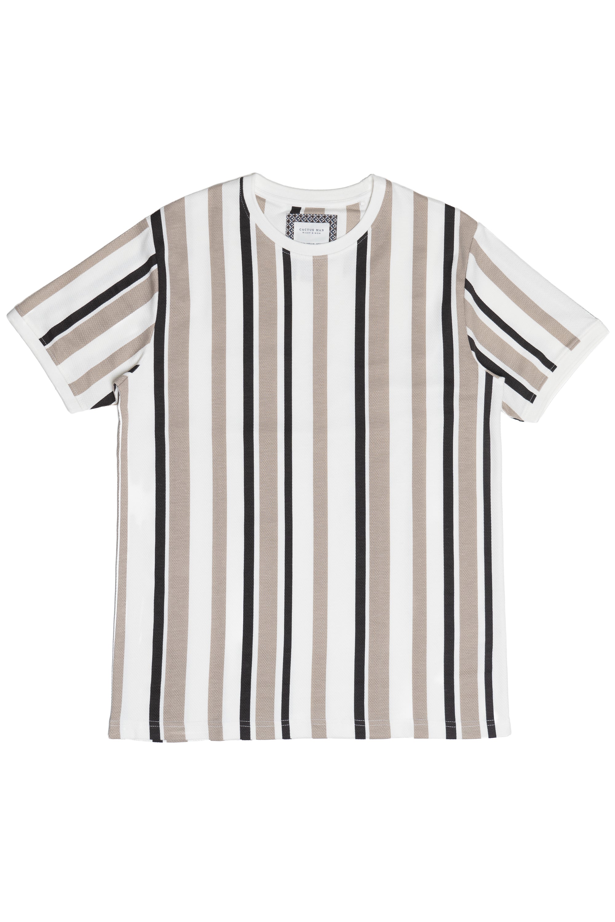 Vertical Striped Textured Tee