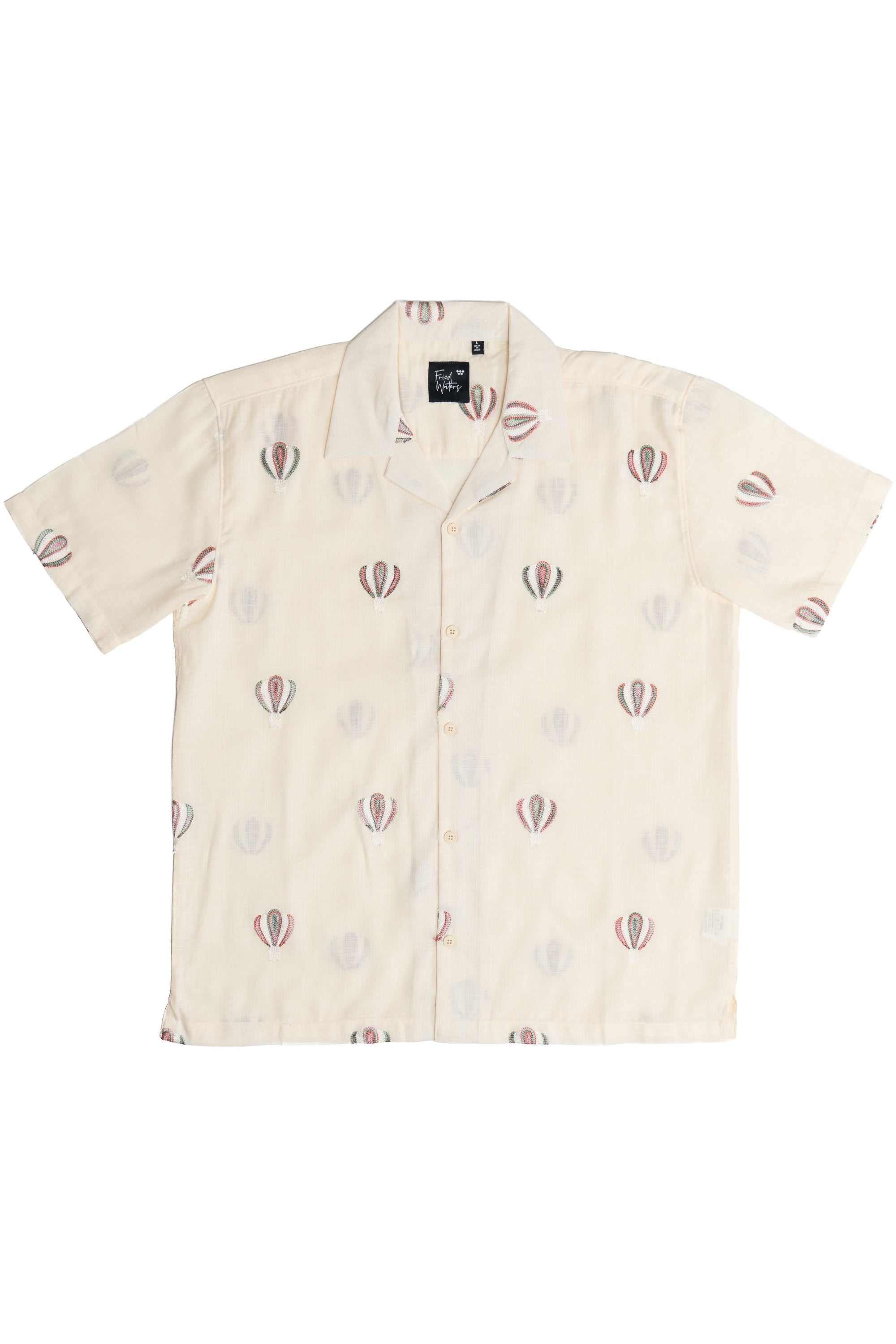 Hot Air Balloon Embroidered Button Up Shirt