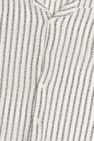 Natural Striped Woven Button Up Shirt
