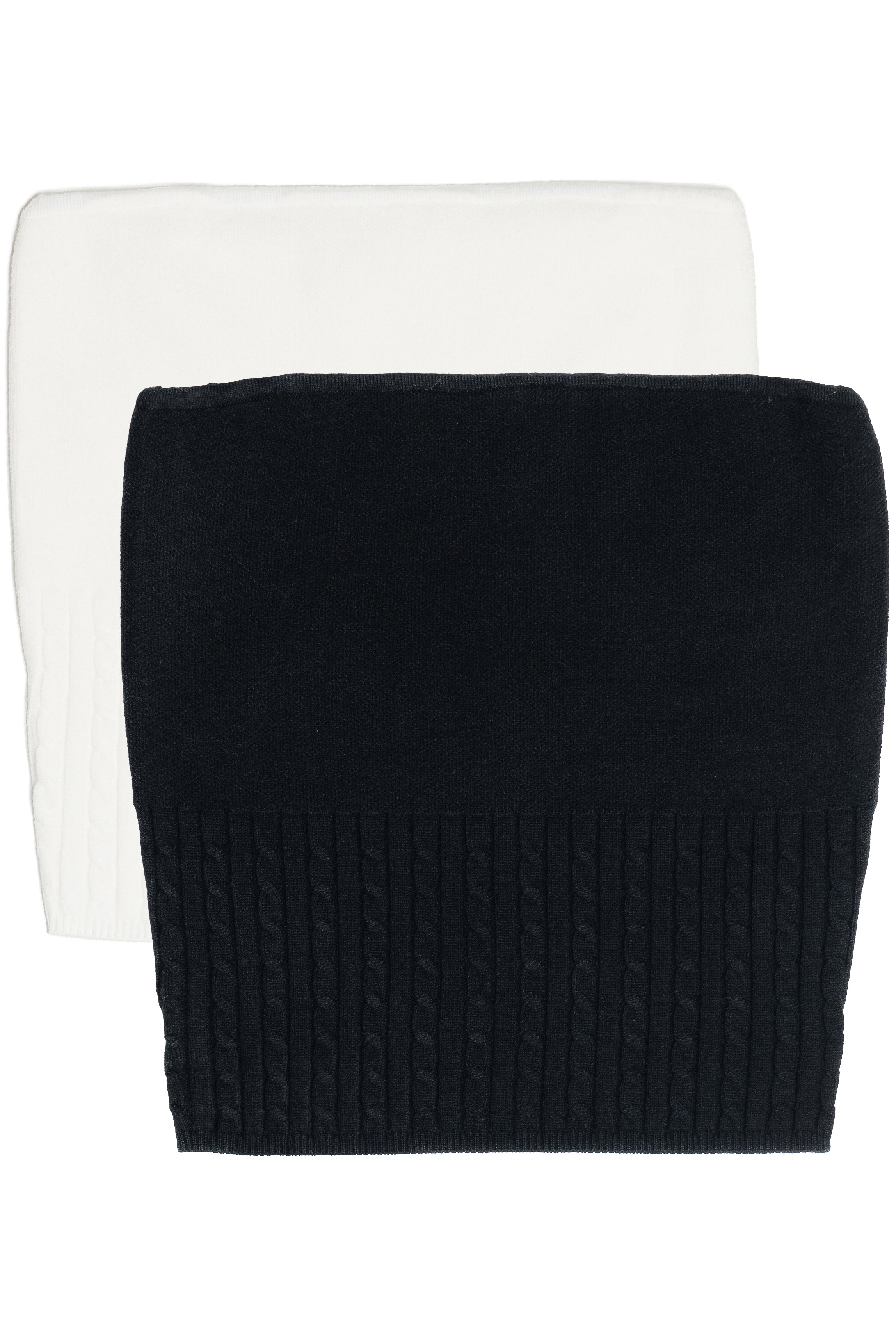 Cable Knit Sweater Tube Top 