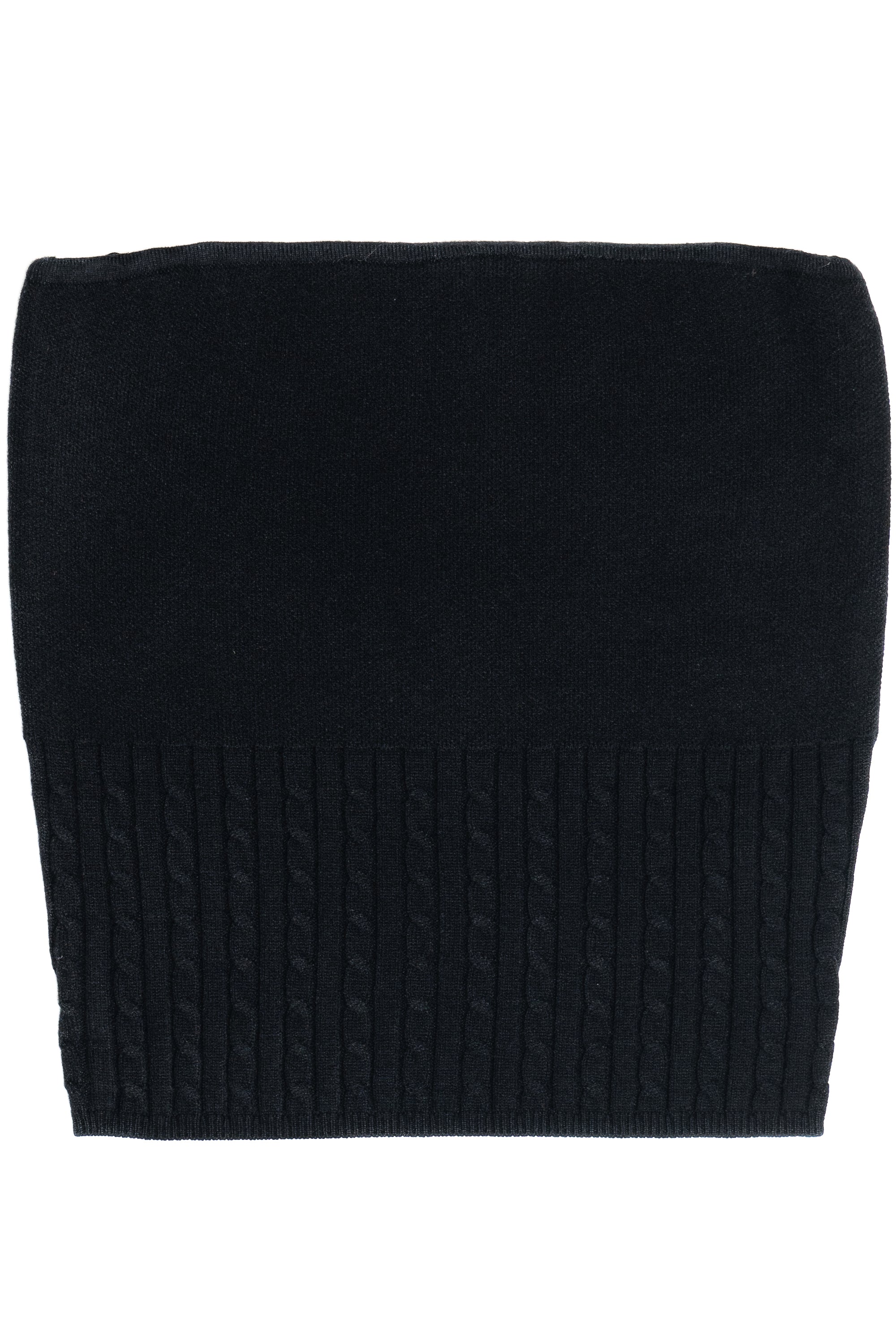 Cable Knit Sweater Tube Top 