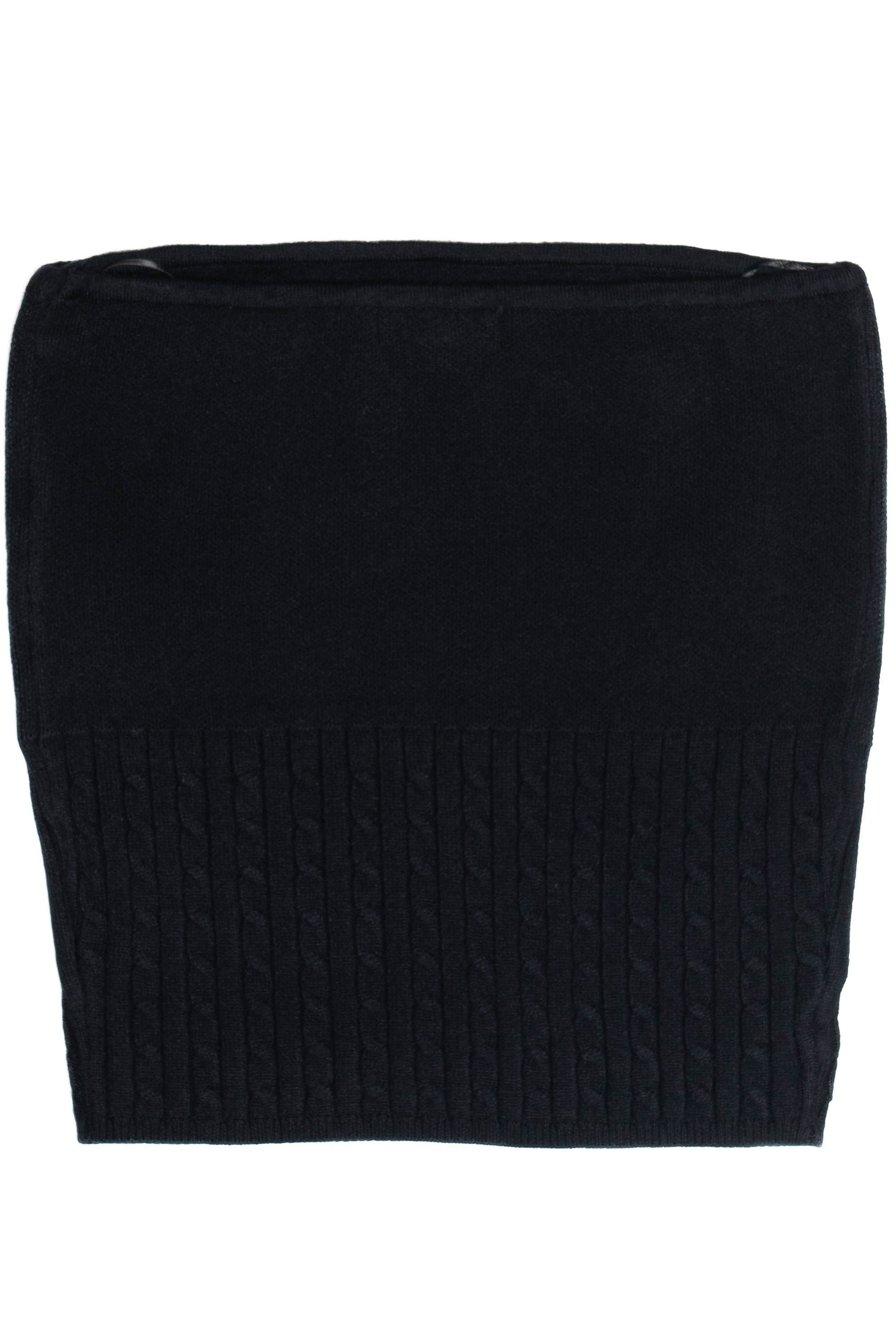 Cable Knit Sweater Tube Top 