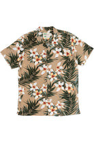 Tan Hibiscus Tropical Hawaiian Shirt