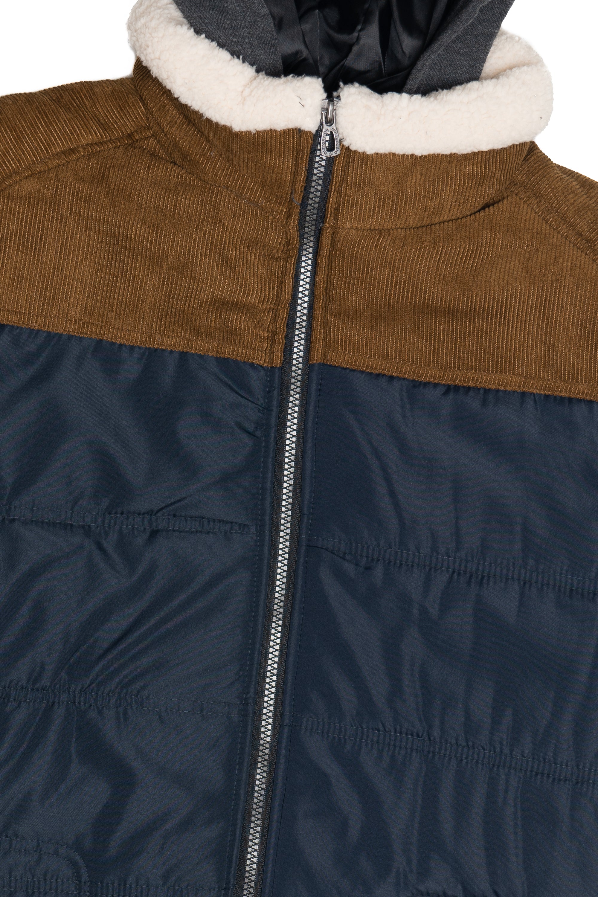 Quilted Cord Fleece Hoodie Vest