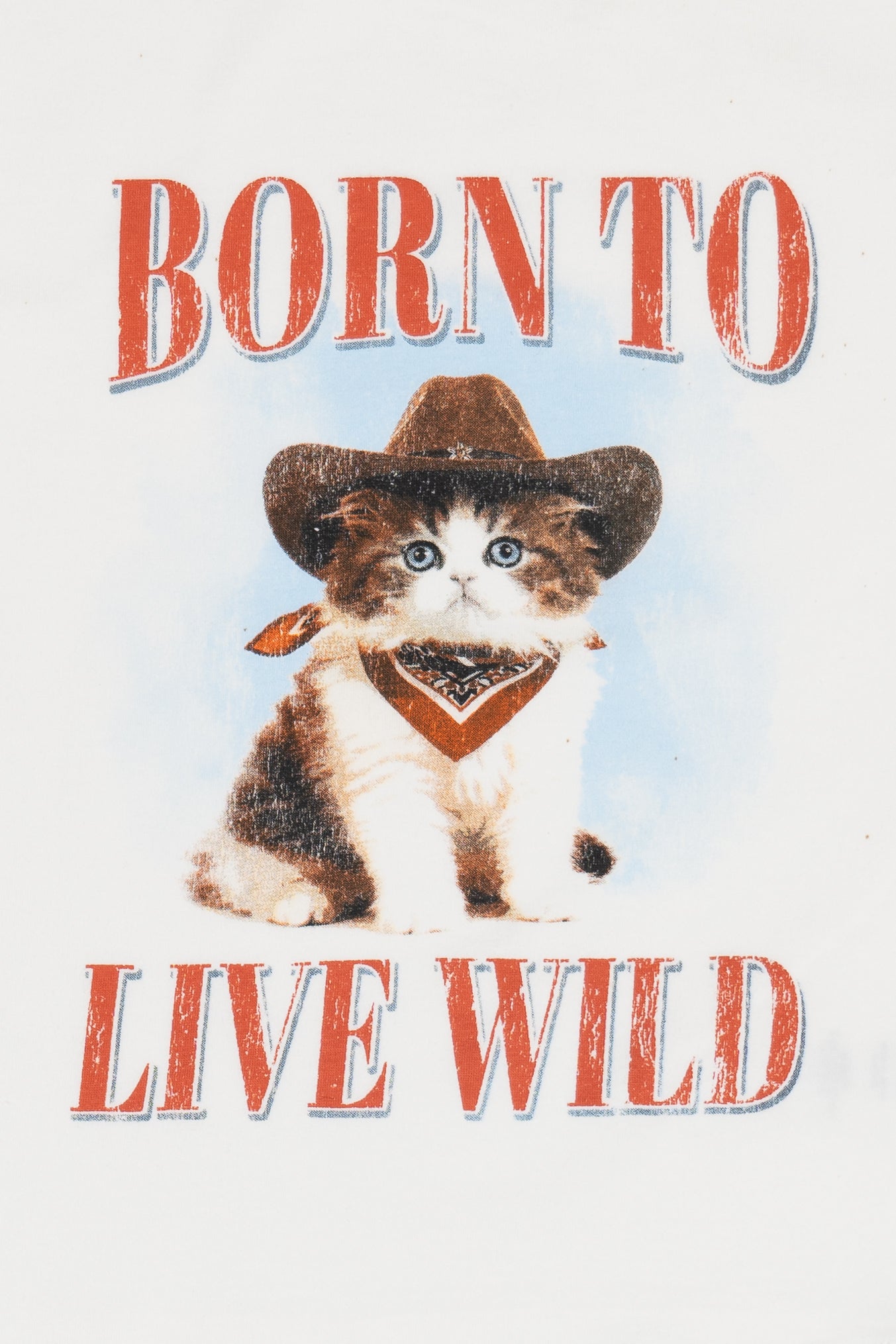 Born To Live Wild Cowboy Cat Tee