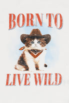 Born To Live Wild Cowboy Cat Tee
