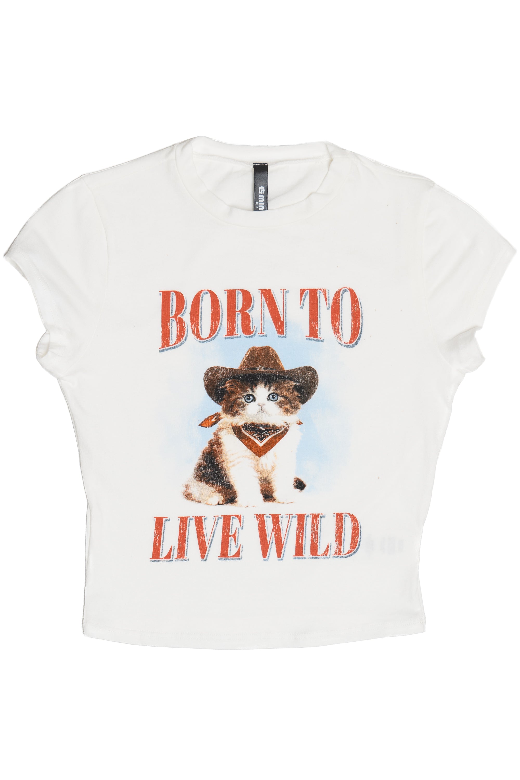 Born To Live Wild Cowboy Cat Tee