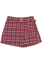 Plaid Belted Mini Skort