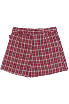 Plaid Belted Mini Skort