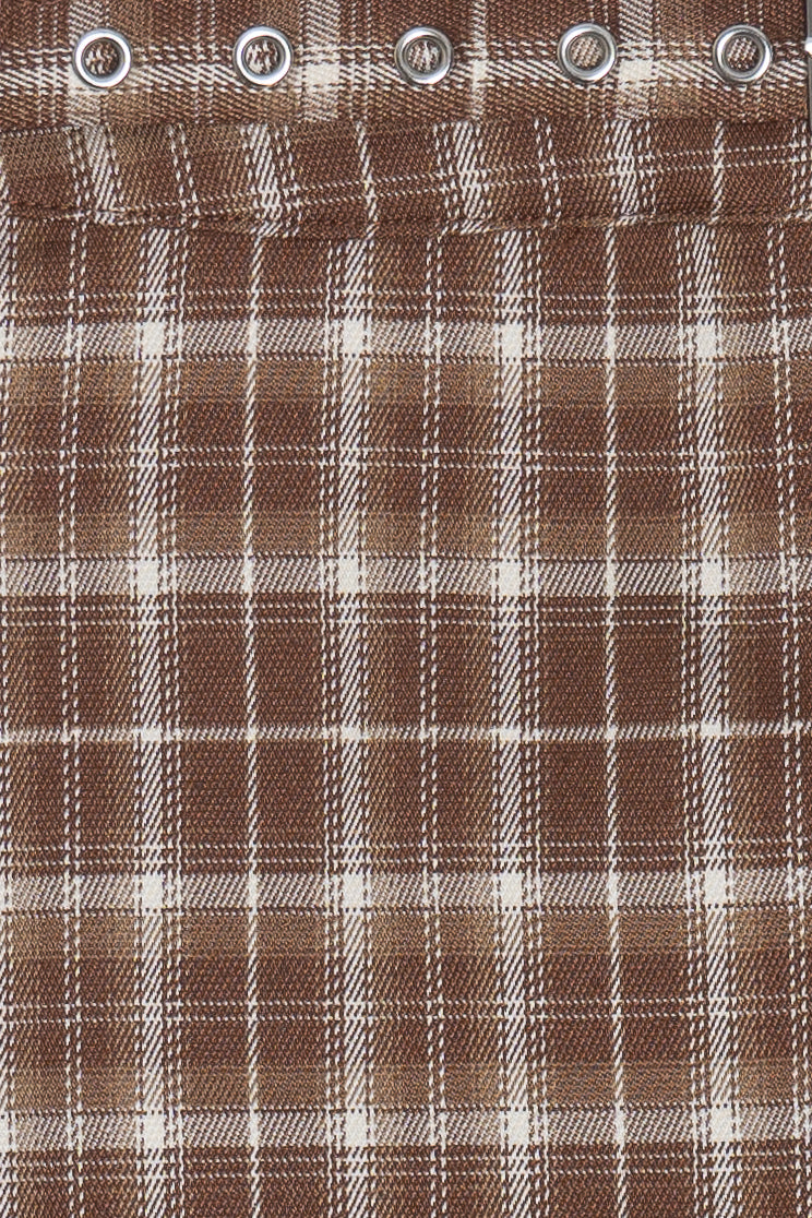 Plaid Belted Mini Skort
