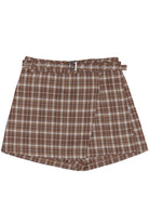 Plaid Belted Mini Skort