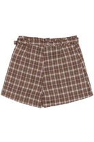 Plaid Belted Mini Skort