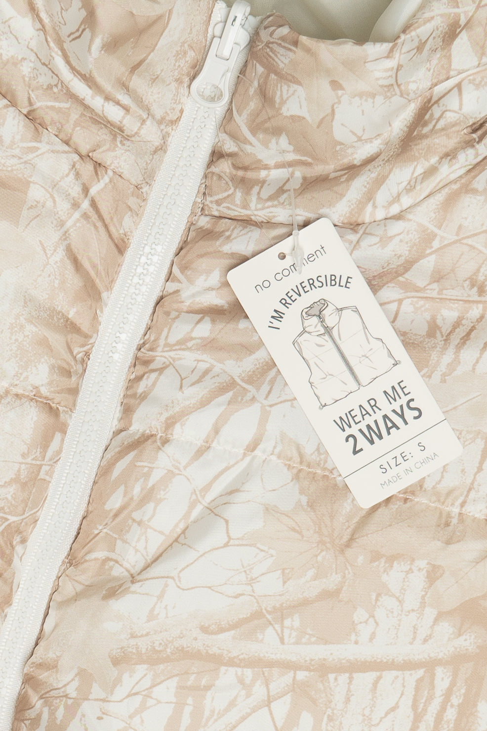 Reversible Woodland Camo Puffer Vest
