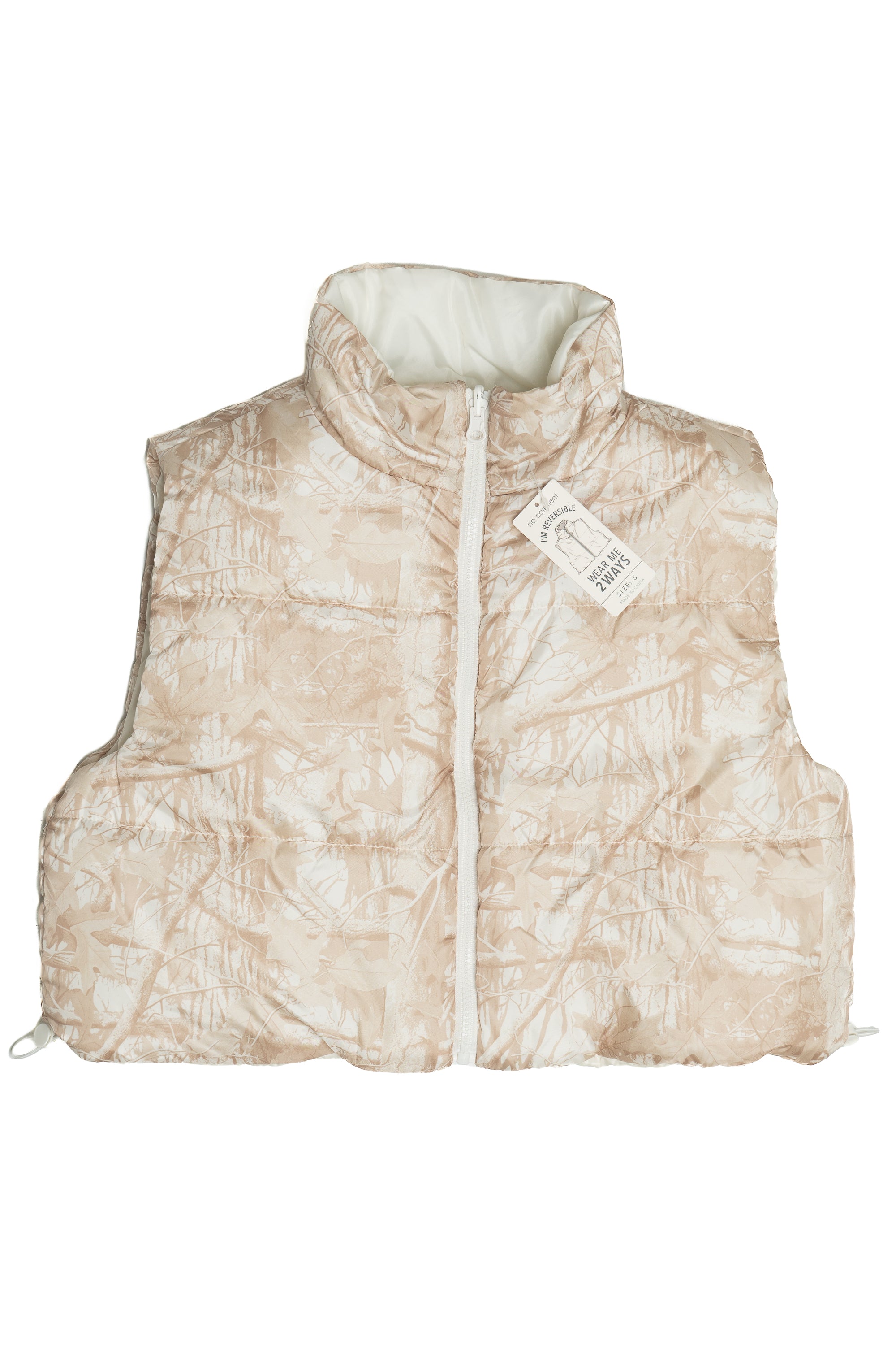 Reversible Woodland Camo Puffer Vest
