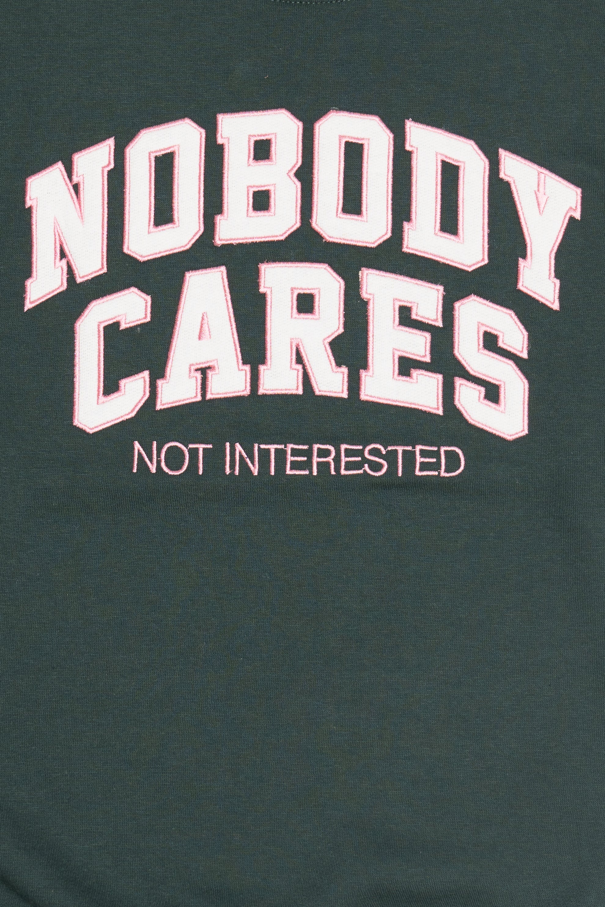Nobody Cares Embroidered Sweatshirt