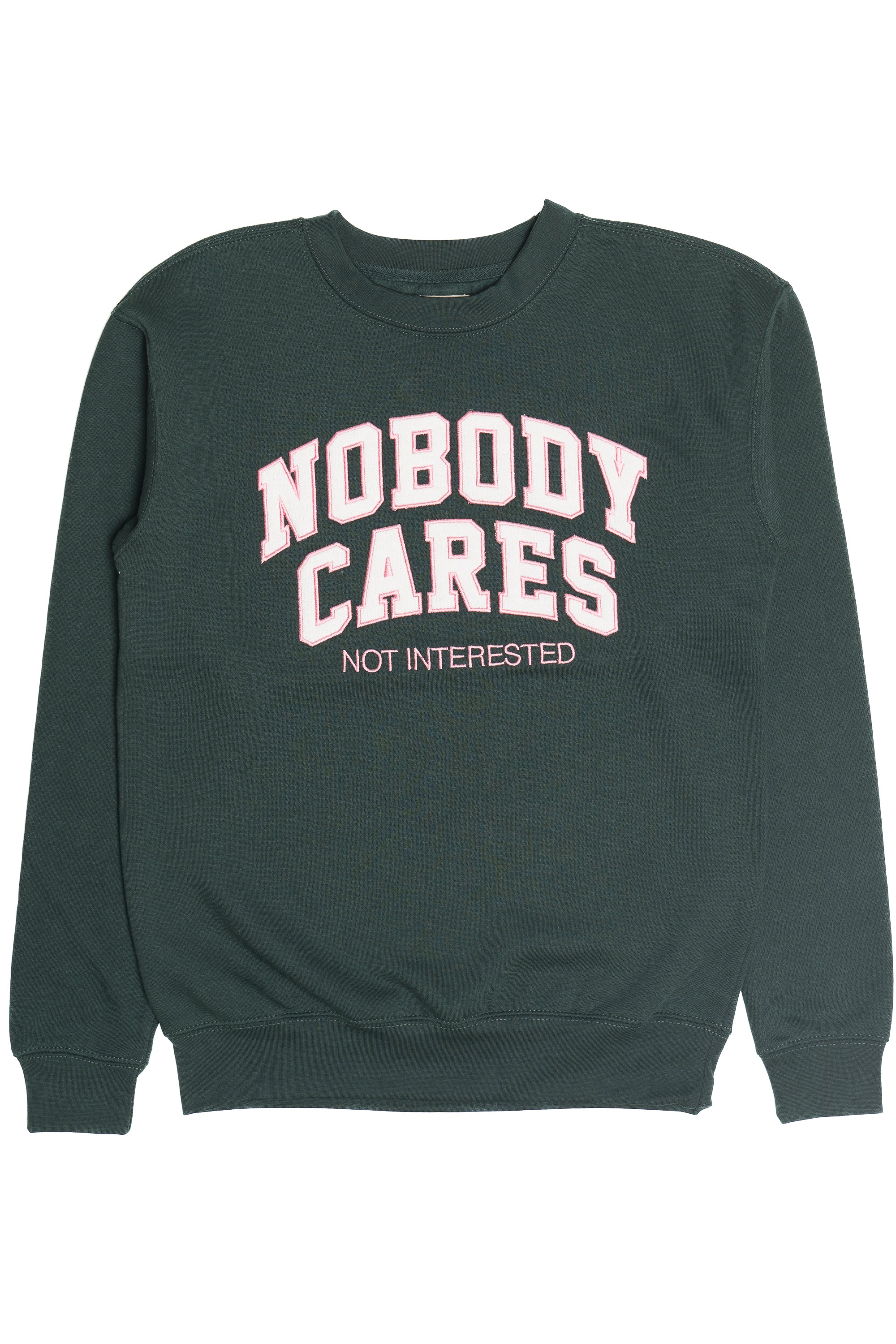 Nobody Cares Embroidered Sweatshirt