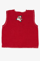 Vintage Red Bobbie Brooks Snowmen Ugly Christmas Vest (1990s)