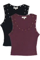 Studded Scoop Tank Top