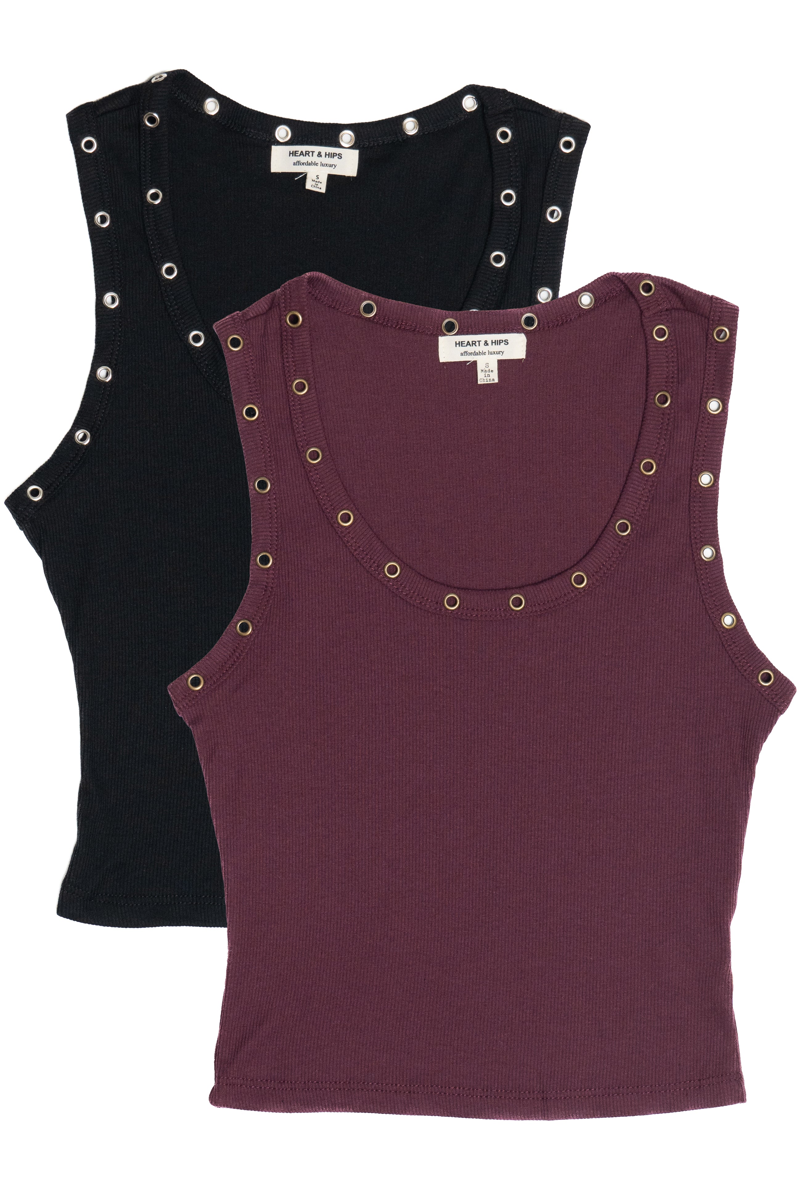 Studded Scoop Tank Top