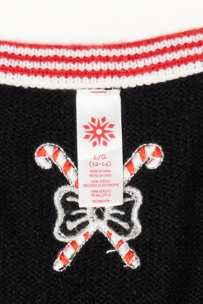 Vintage Black Snowman Ugly Christmas Vest (1990s)