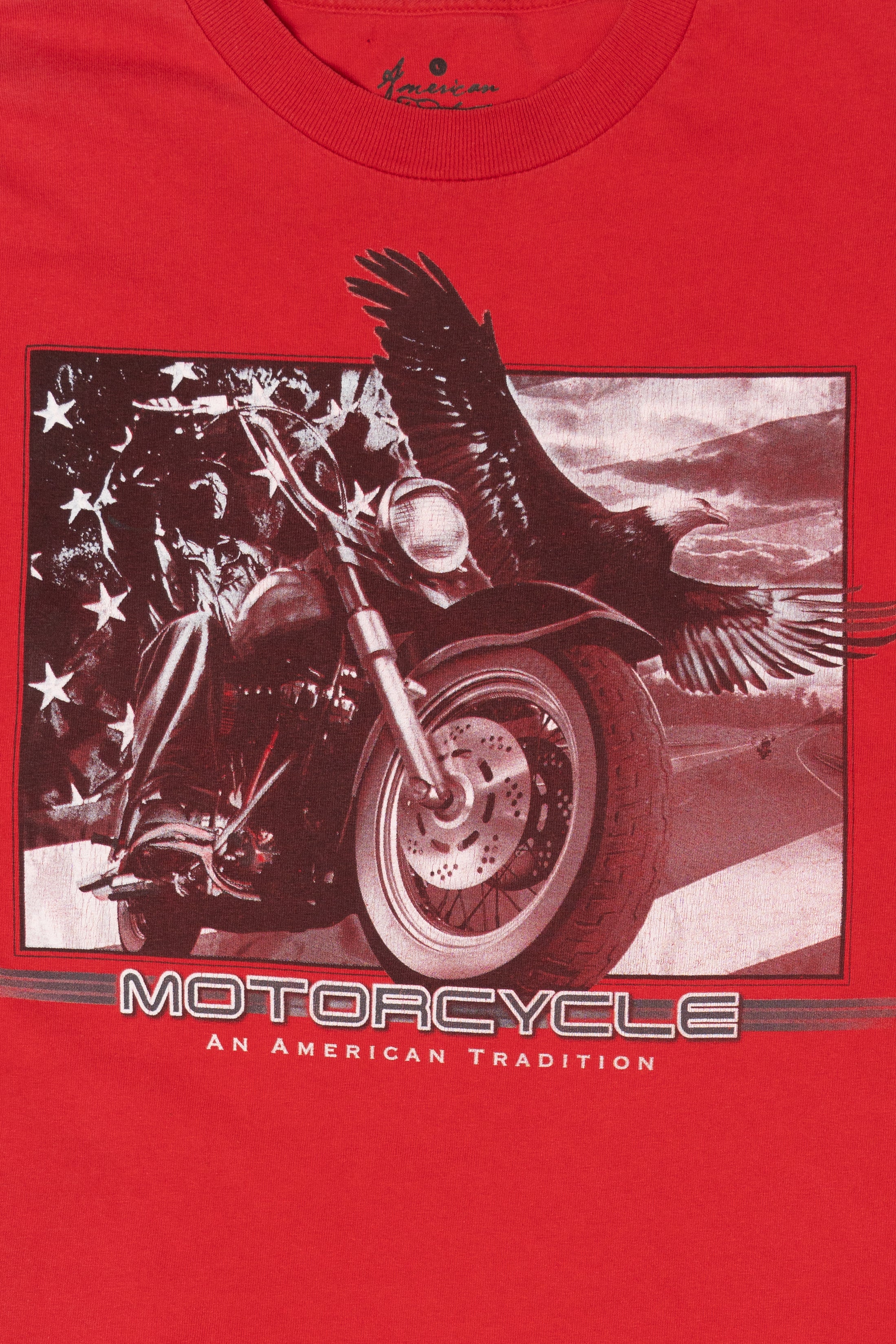 Red "Motorcycle An American Tradition" T-Shirt (2010s)